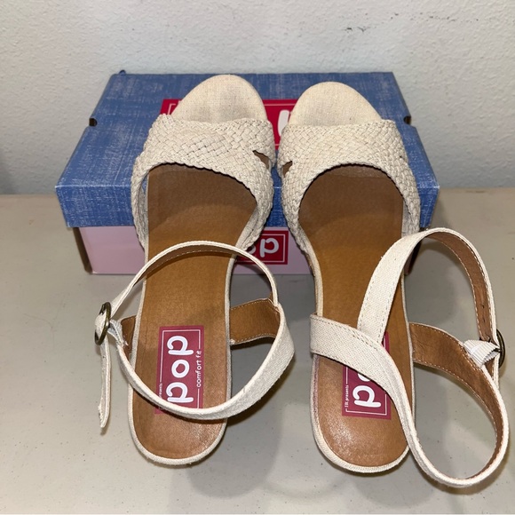 Pop Womens Perky natural Wedge Sandals size 11 platforms Strappy with OG box - Picture 8 of 12